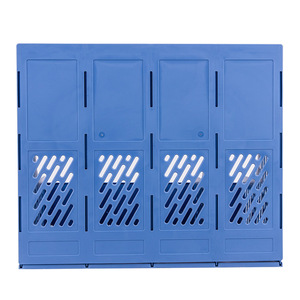 Deli File Holder 4-Part Blue Plastic Document Organizer Office Supplies Letter Holder - Product Image 4