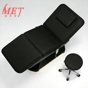 Lettino Elettrico per Massaggi con Schienale e Poggiapiedi Regolabili, Tavolo per Trattamenti Estetici con Base LED - Product Image 6