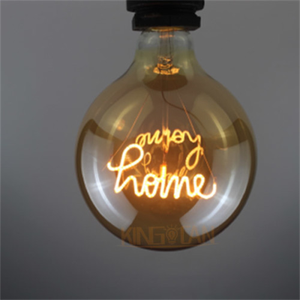 Toptan Edison Retro G125 4w küre <span class=keywords><strong>Led</strong></span> <span class=keywords><strong>Filament</strong></span> lamba aşk ev rüya kelime tasarım kavisli <span class=keywords><strong>Filament</strong></span> <span class=keywords><strong>LED</strong></span> ampul - Product Image 2