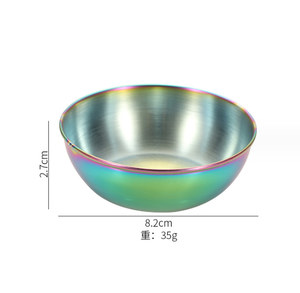 DFB1101 Commercial Household Thickened Japanese-style Stainless Steel Round Golden <b>Sauce</b> Seasoning Dish Kitchen Small Dip <b>Sauce</b> - Product Image 6