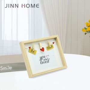 <span class=keywords><strong>Cadre</strong></span> photo en bois naturel avec pinces à linge et décorations « Meilleurs amis », <span class=keywords><strong>cadre</strong></span> inspirant « Vous êtes aimés » pour un cadeau entre amis - Product Image 6