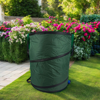 Sac de jardin robuste de grande capacité, poubelle légère pour les feuilles, les mauvaises herbes, l'herbe, conteneur de déchets de jardin, stockage de déchets
