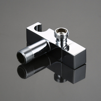 Nouveau modèle support de pomme de douche carrée robinet robinet mélangeur d'eau connecteur de salle de bains Shattaf tuyau de toilette vanne d'angle en laiton