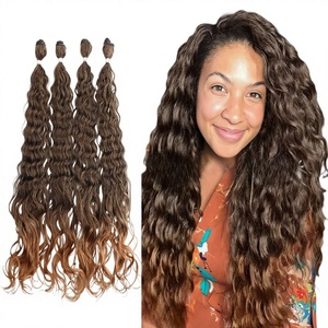 Peluca Larga Rizada de Fibra Química Estilo Latino Americano, Ondas Profundas, Trenzas Desordenadas, Ondas de Agua - Product Image 1