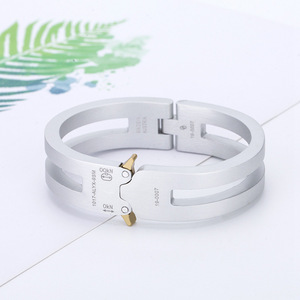 Bracelet en aluminium pour hommes, lignes géométriques elliptiques, bijoux cadeau XYB0017 - Product Image 2