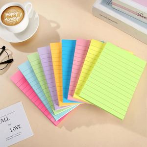 กระดาษโน้ตแบบมีเส้นขนาดใหญ่ 4x6 นิ้ว 9 สีสดใส แผ่นโน้ตแบบมีกาวในตัว สำหรับสำนักงานและโรงเรียน - Product Image 6