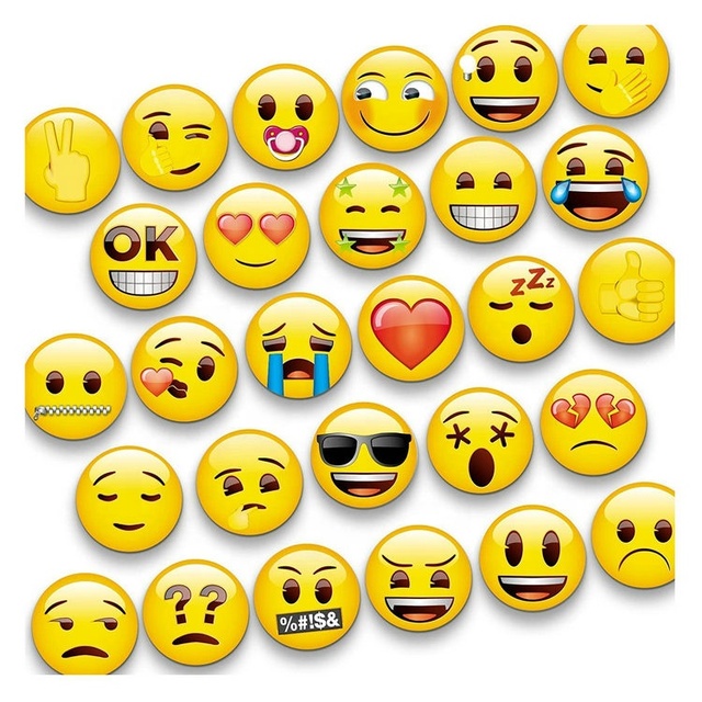 Custom Magnetic Emojis Fridge Magnet on Refrigerator Smiling Face Round Dome Fridge Magnet Sticker