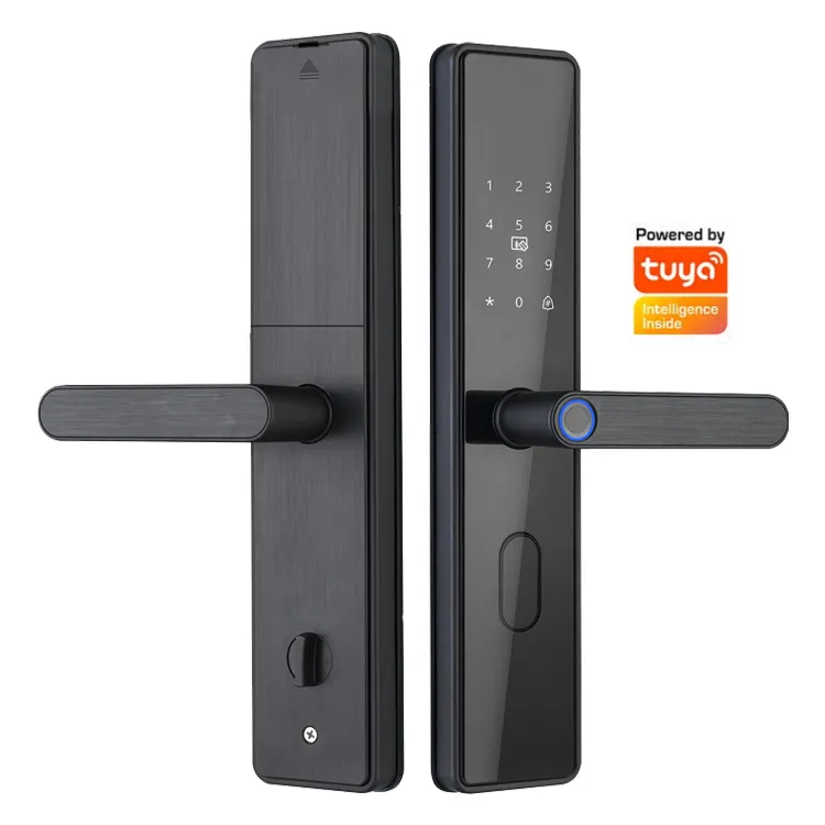 High Quality Aluminum Alloy Lock Electronic Handle Digital Tuya Ttlock Inteligentes Con Wifi Keys Fingerprint Door Smart Locks