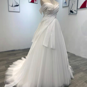 New Design Elegant Simple <b>Wedding</b> <b>Dresses</b> <b>Vintage</b> A-Line Beach <b>Wedding</b> Gowns Custom Made <b>Boho</b> Bridal Gown Wm51 - Product Image 5