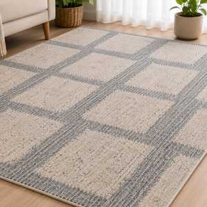 Tapis de luxe en laine et viscose à tissage plat |   Tapis abstrait traditionnel |   Tapis à poils ras écologique pour salon et chambre à coucher - Product Image 5