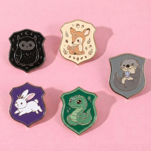 Badge de col personnalisé en alliage de zinc, design <span class=keywords><strong>Harry</strong></span>, personnage de dessin animé mignon, style antique, épingles d'anime souples et rigides, moulées en nickel/or - Product Image 1