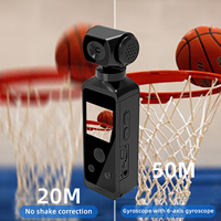 Handheld action camera, 170° groothoek, 5K video-opname, 1,3 inch LCD-scherm, WiFi, MicroSD, 1080p zakcamera
