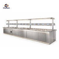 Comptoir de buffet entièrement automatisé en libre-service, table à manger multifonctionnelle, solution de conception complète pour les grandes cantines