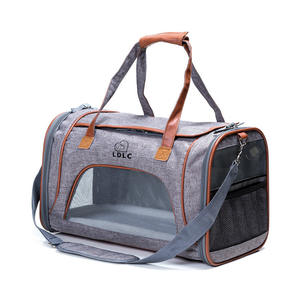 Vente en gros de petit sac de transport <span class=keywords><strong>portable</strong></span> transparent pour animaux de compagnie sac à dos pliable extérieur respirant pour chien avec fermeture éclair chat de voyage à la mode - Product Image 5