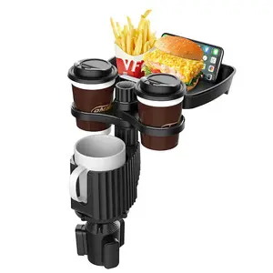 Hot sale original design good quality car travel food and drink dinner phone mount table for car cup expander tray holder stand