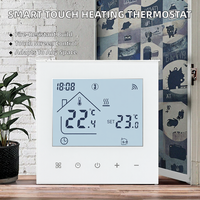 Termostato Hidrónico Inteligente con Pantalla Táctil Beok, Antiinflamable, Retroiluminación Blanca, Zigbee Tuya, Flexible, 230v, para Salas de Estar