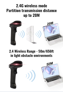 Escáner de Códigos de Barras 2D QR Serie JR05, Inalámbrico Bluetooth 2.4G, Portátil, <span class=keywords><strong>con</strong></span> Batería de 2000mAh, para Conteo de Inventario en Almacenes - Product Image 2
