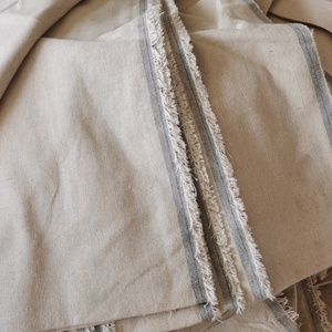 Tessuto Misto Poliestere e <span class=keywords><strong>Lino</strong></span> all'Ingrosso, Fibra Vegetale Naturale Intrecciata 190G per Pantaloni, Vestiti e Camicie per Ragazze e Ragazzi - Product Image 3