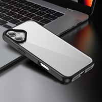 Étui de téléphone 2 en 1 en TPU transparent et PC, avec cadre surélevé pour l'appareil photo, robuste, antichoc, anti-rayures, découpes précises pour iPhone 16 Plus