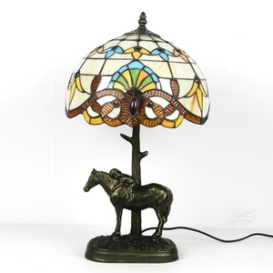 LongHuiJing 12 Inch European Baroque Lampshade Desk Lights Tiffany Glass Lamp Bedroom <b>Bedside</b> Home <b>Table</b> Lamps - Product Image 4