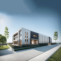 Edificio Prefabricado de Acero para Almacén, Cobertizo de Almacenamiento Industrial Ligero y Taller