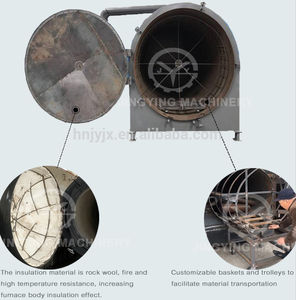 Biochar Retort Petite briquette de sciure de bois Coquille de noix de coco Fabrication de charbon de bois Four à charbon Prix de la machine à vendre - Product Image 5