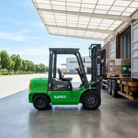 SAFER Nouveau chariot élévateur électrique à batterie au lithium 1 2 3 3,5 tonnes 4 roues avec pneus en polyuréthane pour travaux de construction