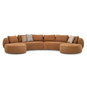 Sunwe Customize Modern Italian sofa Living Room Combined U Shaped Sofa Living Room Furniture Fabric Sofa