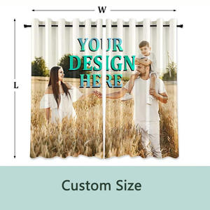 Rideaux occultants personnalisés avec photos, <span class=keywords><strong>texte</strong></span>, bruit, draperies pour fenêtres, chambre à coucher, salon, bureau, club - Product Image 4