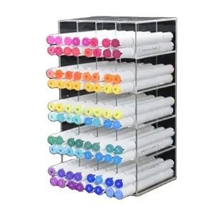 Boîte à crayons transparente en acrylique pour le rangement des stylos de marque personnalisée Boîte à crayons de couleur Présentoir pour stylos sous-grille