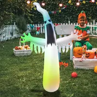 야외 장식 할로윈 풍선 유령 텀블러 풍선 내장 LED 빛 파티