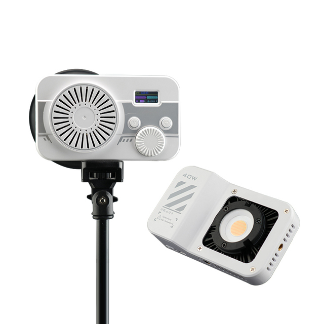 ZSYB ZG40 40W Portable COB LED Video Light 2700K-6500K Dimmable for Outdoor Photography Live Streaming Mini LED Fill Light