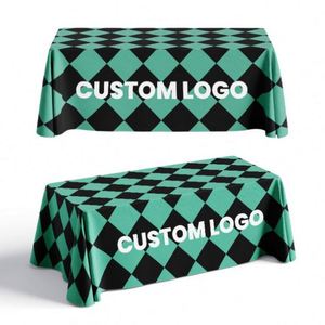 Personalized Advertising Tablecloth Fitted Design Polyester <b>6Ft</b> 8Ft Custom Logo Printed <b>Table</b> Cover for Trade Show Event - Product Image 3