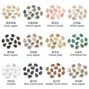 Оптовая продажа, натуральный камень 14*23 мм, капля воды, аметист, медное ожерелье с подвеской, драгоценный камень, ювелирные изделия для поделок, Кристалл для женщин и мужчин - Product Image 2