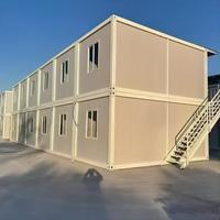 Maison conteneur démontable à deux étages, directement de l'usine, réutilisable, bureau de chantier, dortoir, appartement moderne et portable