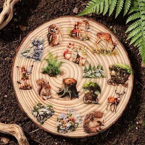 Paquete de 50 Pegatinas Brillantes en la Oscuridad, Serie Jungla, Decoraciones para Diario con Temática de Bosque de Cuentos de Hadas - Product Image 3