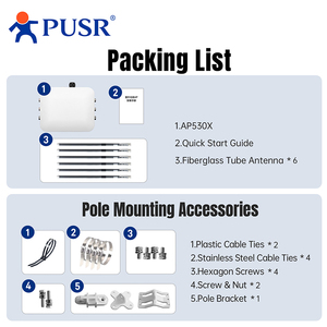 Pusr ngoài trời wifi6 ax7800 Tri-Band Trần AP <span class=keywords><strong>Qualcomm</strong></span> lõi 27dbm TX điện ăng-ten bên ngoài IOT ap530x - Product Image 6