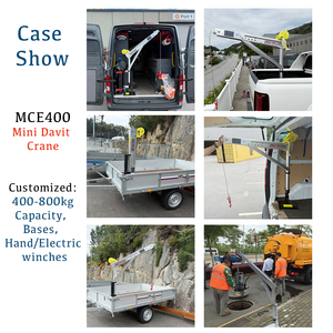 Mini điện di động davit <span class=keywords><strong>Crane</strong></span> xe tải 400kg/500kg/800kg công suất cho hội thảo kho Pickup Trailer mang bánh lõi - Product Image 5