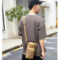 Pochette pour bouteille d'eau tactique en polyester unisexe, personnalisée en usine, pliable, MOLLE, camouflage, sac bandoulière pour gourde