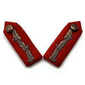 Custom Made Embroidered Lace <b>Pin</b>-On Gorget Badges-Best Selling Uniform Badges Low MOQ BEHRAM INTERNATIIONAL BI-1014 - Product Image 1