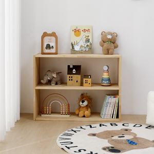 Hot Sale Home Kindergarten Kids Baby Room Furniture Solid Wood <strong>Bookshelf</strong> Shelves Toys Storage Cabinets - Product Image 1