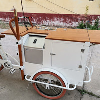 Vélo de café entièrement automatique, pour l'extérieur, avec congélateur, lait, glace, Tricycle, 10 pouces