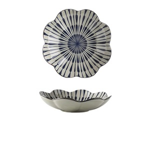 Ensemble de vaisselle en céramique de style japonais à motifs rayés, compatible micro-ondes, avec cuillère - Product Image 5