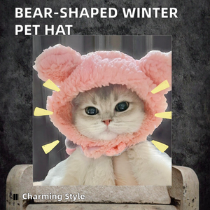 Büyük ayı şekli Pet şapka yeni yayın kış saç aksesuarı köpekler kediler için pamuk Polyester sevimli tasarım yaz bahar için - Product Image 3