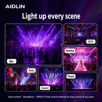 Lumière laser à faisceau mobile 12 yeux double bras araignée RGBW, contrôle sonore, rotation infinie, pour discothèque et soirée