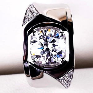 Anello con Zirconi Irregolari per Donne, Gioiello da Dito Minimalista di Lusso alla Moda - Product Image 2