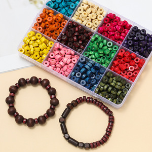 Colorful Cylindrical Wooden <b>Beads</b> 6mm Spacer <b>Beads</b> For DIY Jewelry Making Accessories Macaron Colored Loose <b>Beads</b> <b>Set</b> - Product Image 1