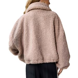 Ventes en gros de sweats à capuche pour femmes en molleton lourd avec fermeture éclair intégrale et poignets élastiques, sweat à capuche d'hiver personnalisé pour femmes avec logo sur le devant - Product Image 3