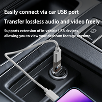 Adaptateur d'extension USB transparent mâle vers femelle USB3.2 10 Gbps, transfert de données, convertisseur de charge PD 60W avec lumière LED