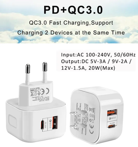 Süper hızlı şarj 20W PD şarj tipi <span class=keywords><strong>c</strong></span> + QC3.0 <span class=keywords><strong>USB</strong></span> cep telefonu adaptörü abd ab İngiltere tak - Product Image 2